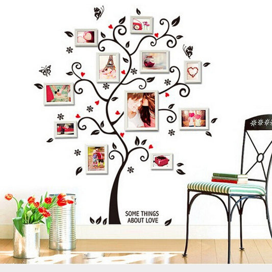 DIY Family Photo Frame Tree Wall Stickers