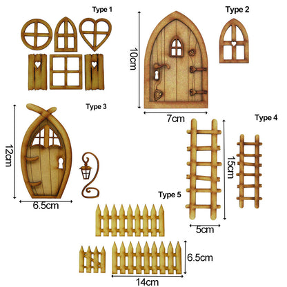 Wooden Miniature Fairy Garden Decor